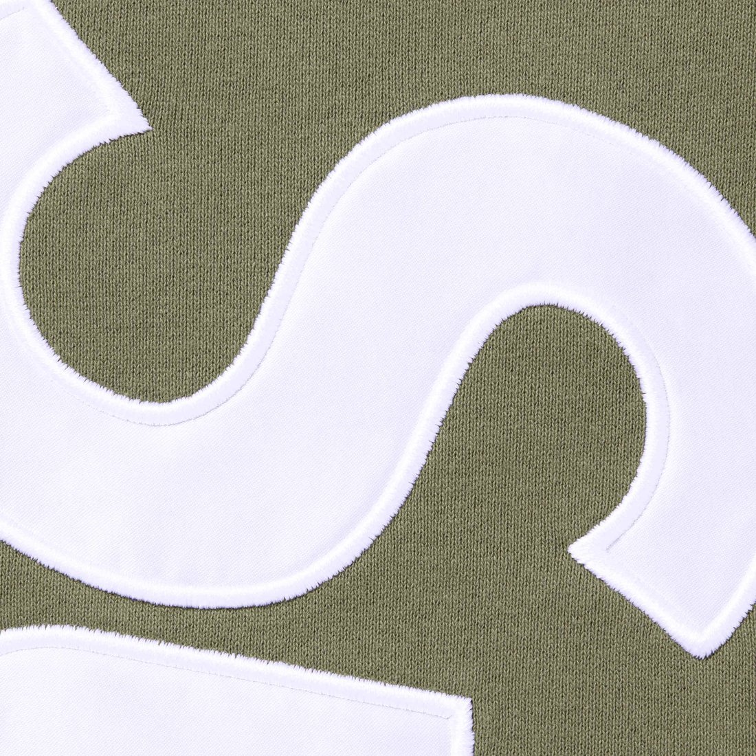 Supreme Satin Appliqué Sweatpant (FW23) - Light Olive - $148