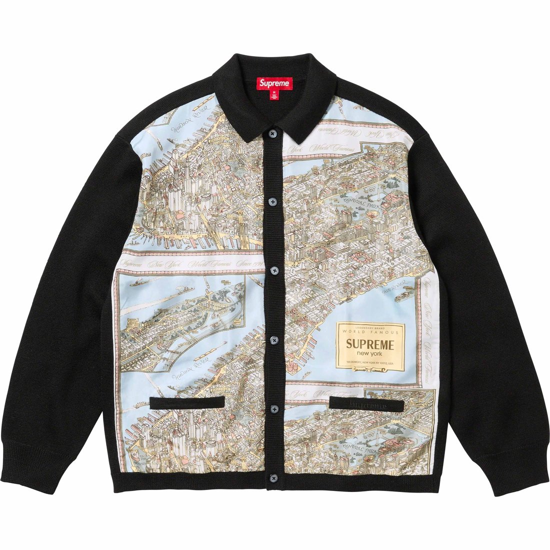 Details on Silk Map Cardigan Black from fall winter
                                                    2023 (Price is $178)
