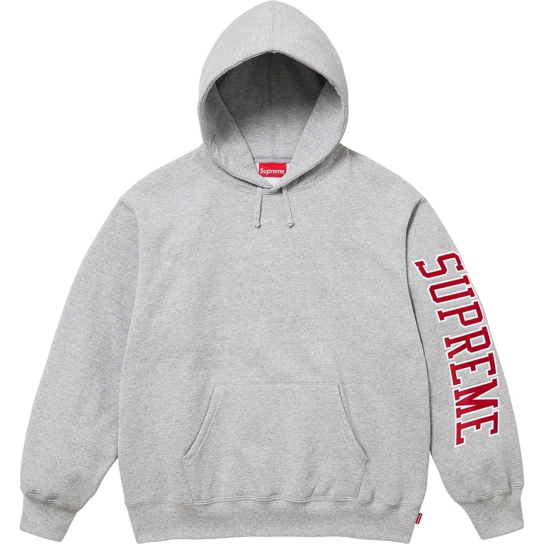 Details on Sleeve Arc Hooded Sweatshirt Heather Grey from fall winter
                                                    2023 (Price is $158)