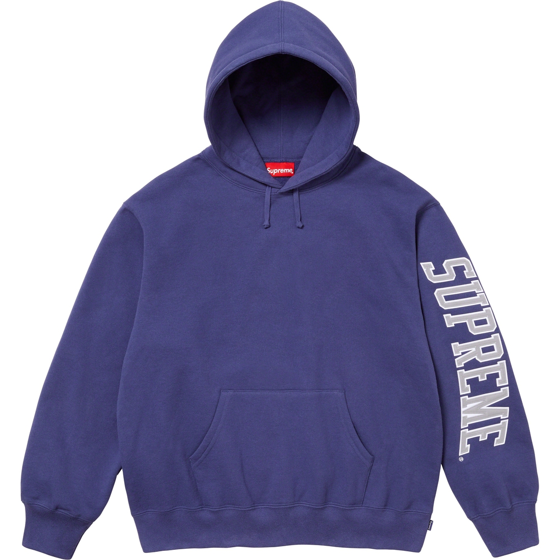 Details on Sleeve Arc Hooded Sweatshirt Washed Navy from fall winter 2023 (Price is $158)