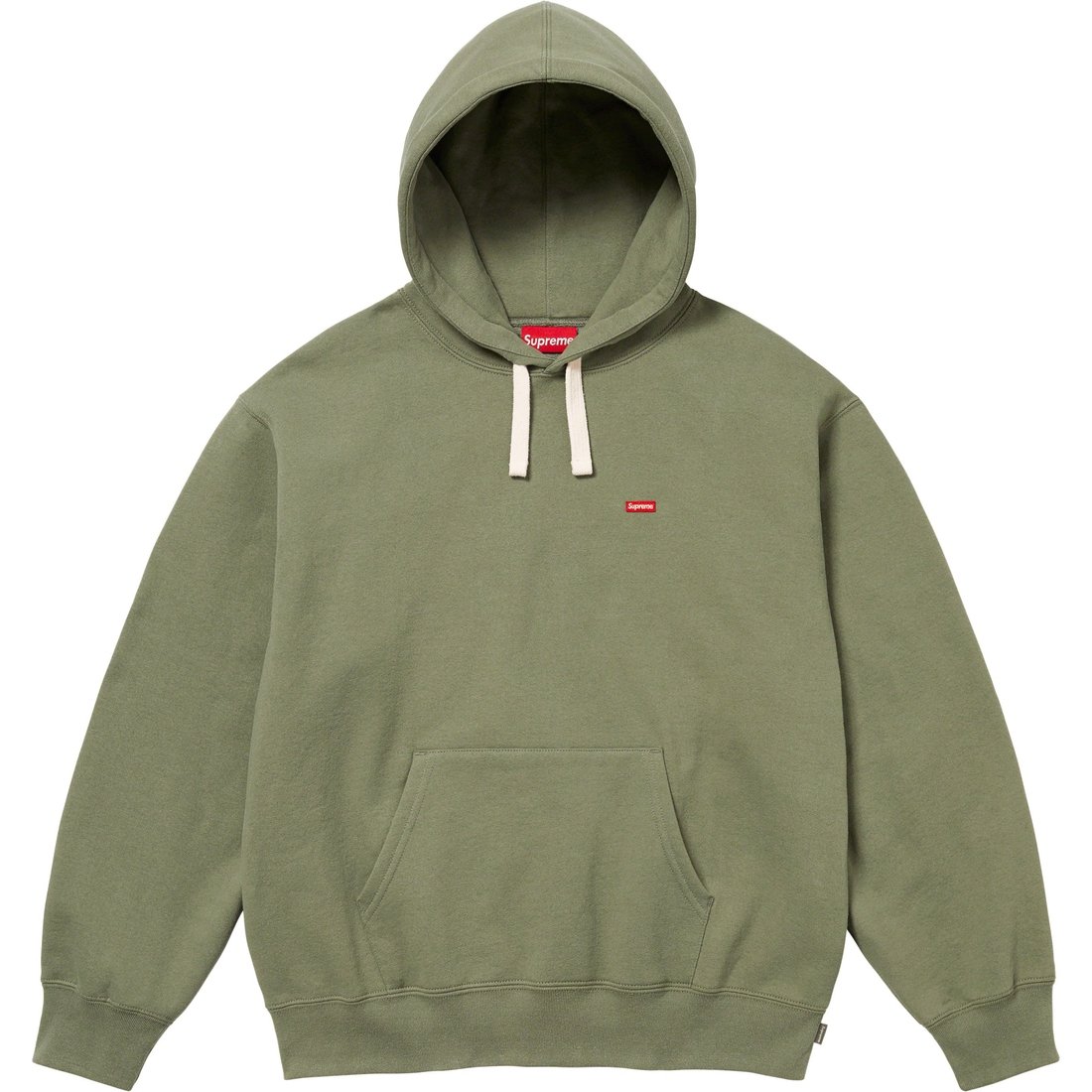 Details on Small Box Drawcord Hooded Sweatshirt Light Olive from fall winter
                                                    2023 (Price is $158)