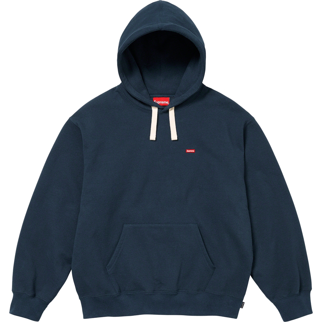 Details on Small Box Drawcord Hooded Sweatshirt Navy from fall winter
                                                    2023 (Price is $158)