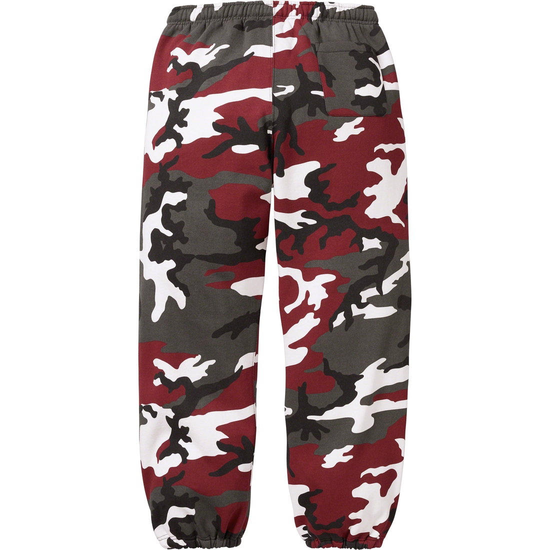 Details on Small Box Drawcord Sweatpant Red Camo from fall winter
                                                    2023 (Price is $158)