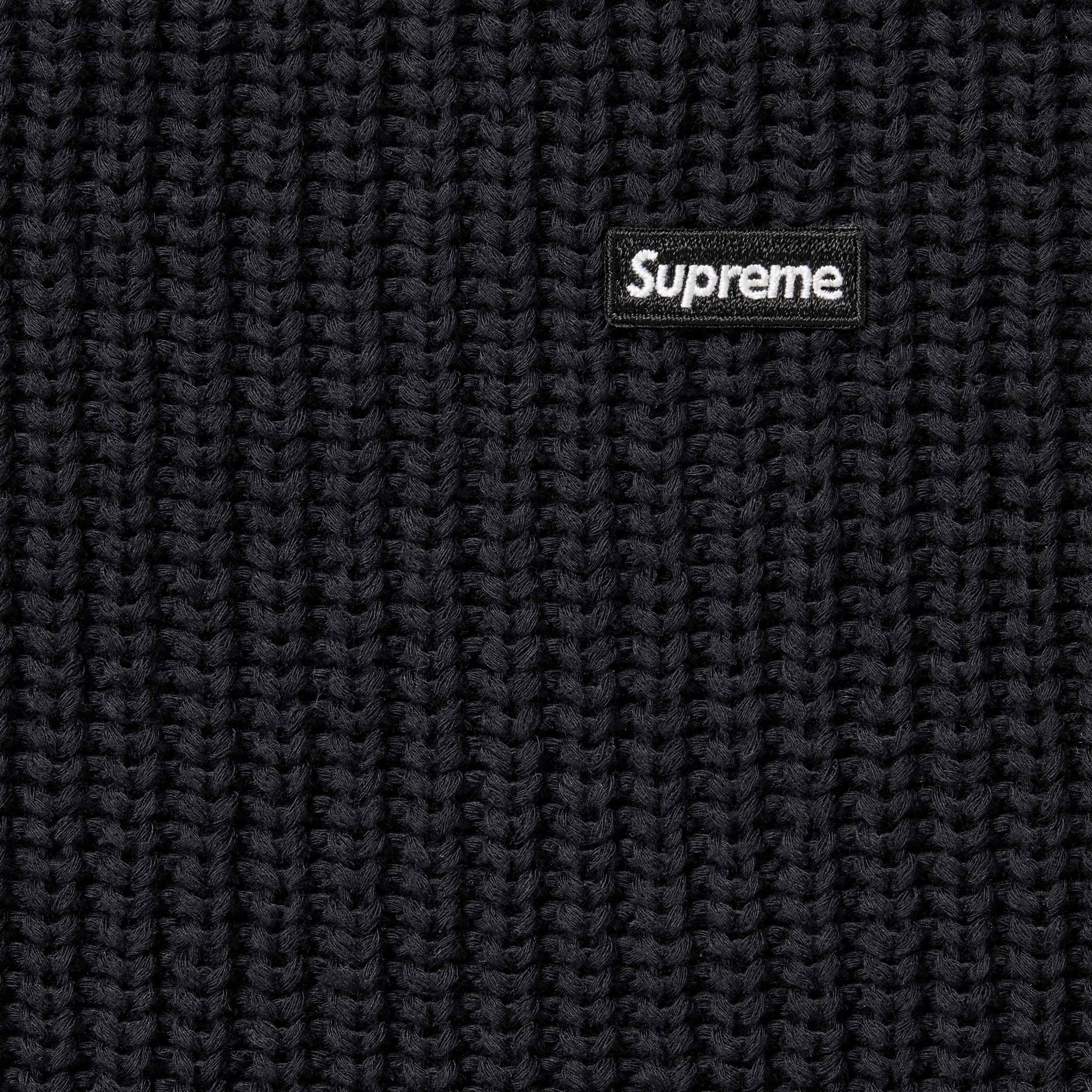 supreme small box ribbed sweater black-