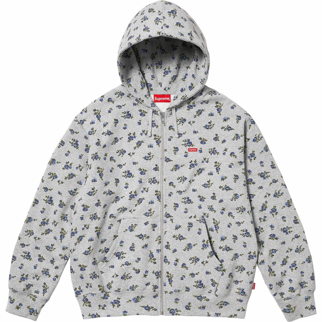 Details on Small Box Zip Up Hooded Sweatshirt Flowers from fall winter
                                                    2023 (Price is $158)