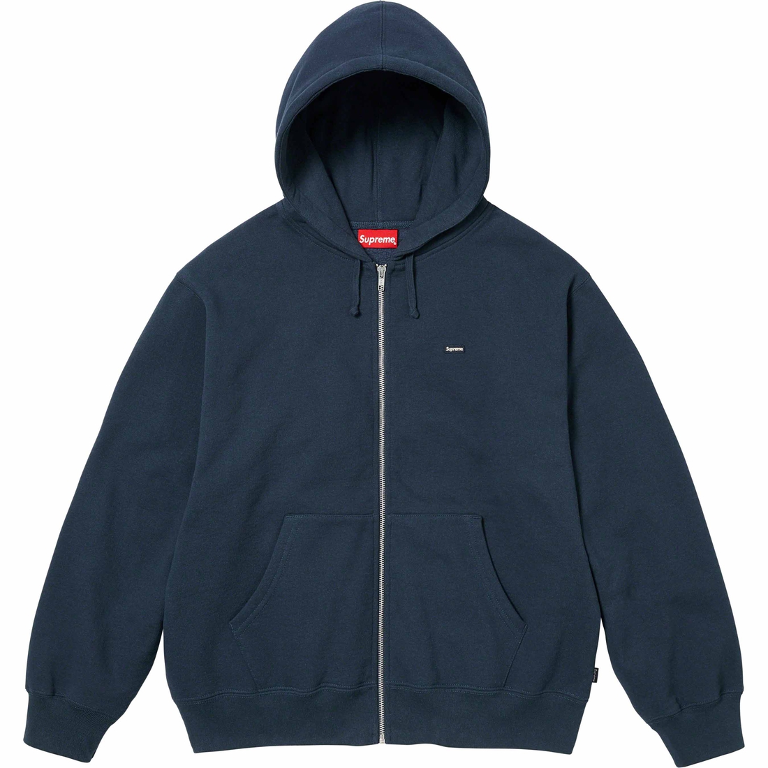 Details on Small Box Zip Up Hooded Sweatshirt Navy from fall winter
                                                    2023 (Price is $158)
