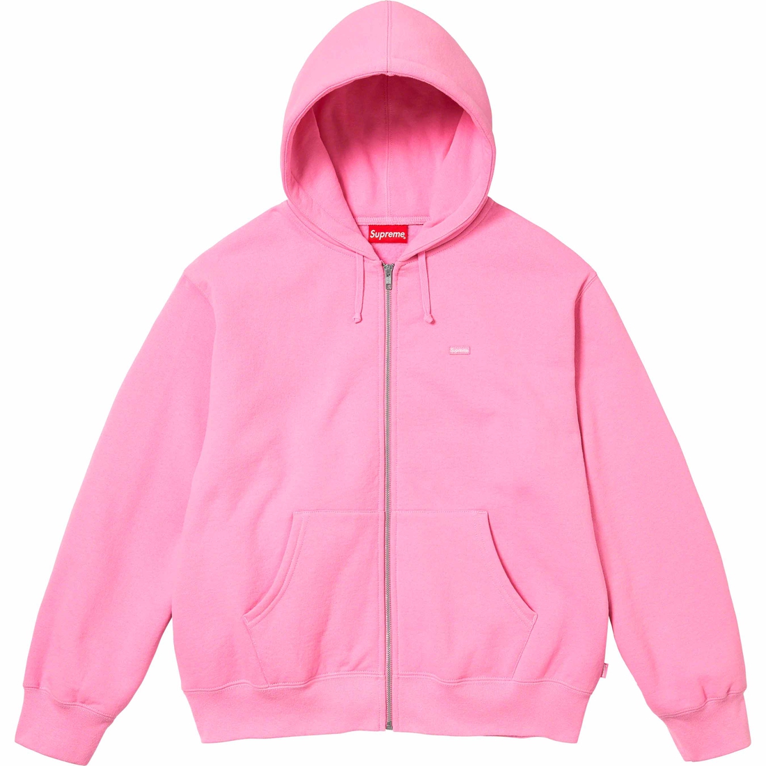 Details on Small Box Zip Up Hooded Sweatshirt Pink from fall winter
                                                    2023 (Price is $158)