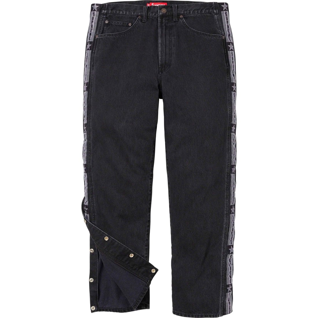 Details on Snap-Off Baggy Jean Washed Black from fall winter
                                                    2023 (Price is $178)