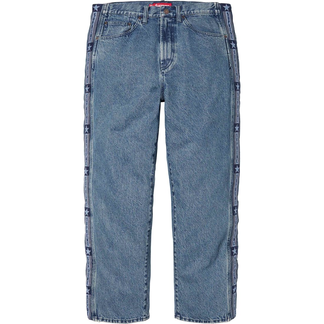 Details on Snap-Off Baggy Jean Washed Blue from fall winter
                                                    2023 (Price is $178)