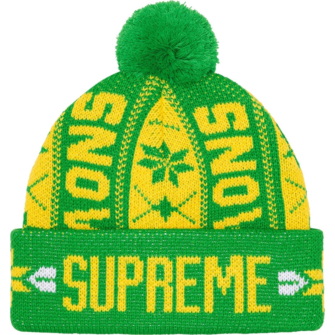 Supreme Snow Beanie (FW23) - Green - $40