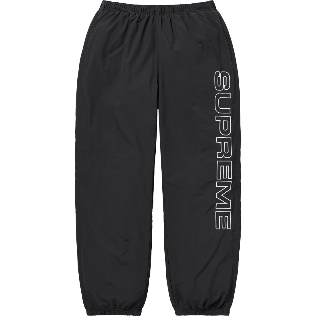 Details on Spellout Embroidered Track Pant Black from fall winter
                                                    2023 (Price is $138)