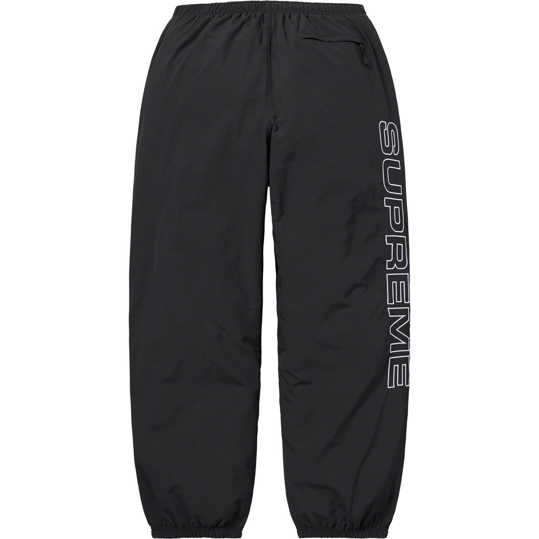 Details on Spellout Embroidered Track Pant Black from fall winter
                                                    2023 (Price is $138)