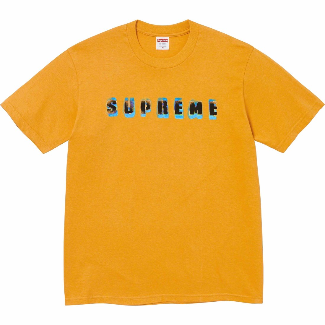 Details on Stencil Tee Mustard from fall winter
                                                    2023 (Price is $40)
