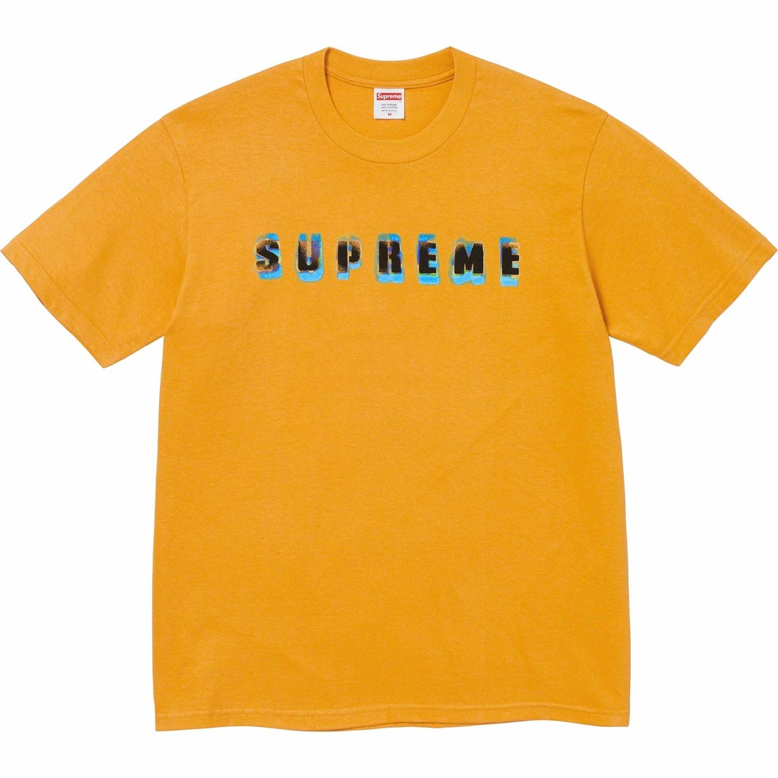 Supreme Stencil Tee (FW23) - Mustard - $40