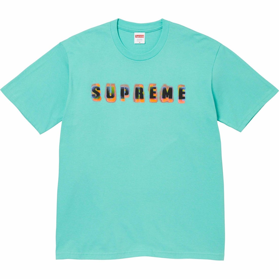 Details on Stencil Tee Teal from fall winter
                                                    2023 (Price is $40)