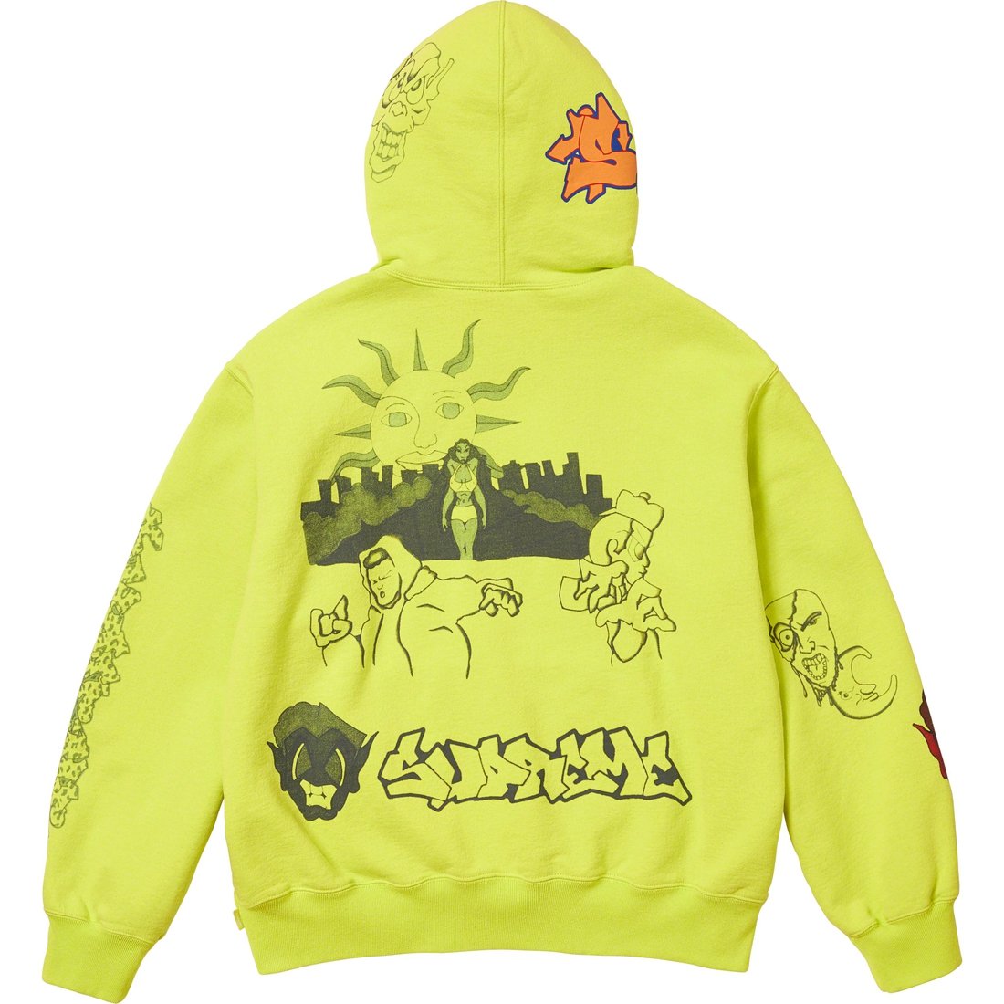 Details on Sunrise Hooded Sweatshirt Acid Green from fall winter
                                                    2023 (Price is $168)