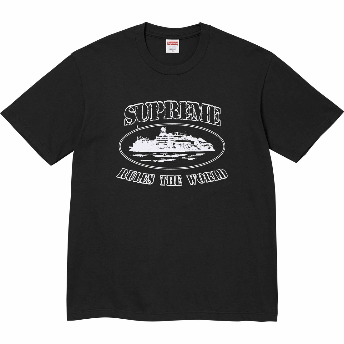 Details on Supreme Corteiz Rules The World Tee Black from fall winter
                                                    2023 (Price is $44)