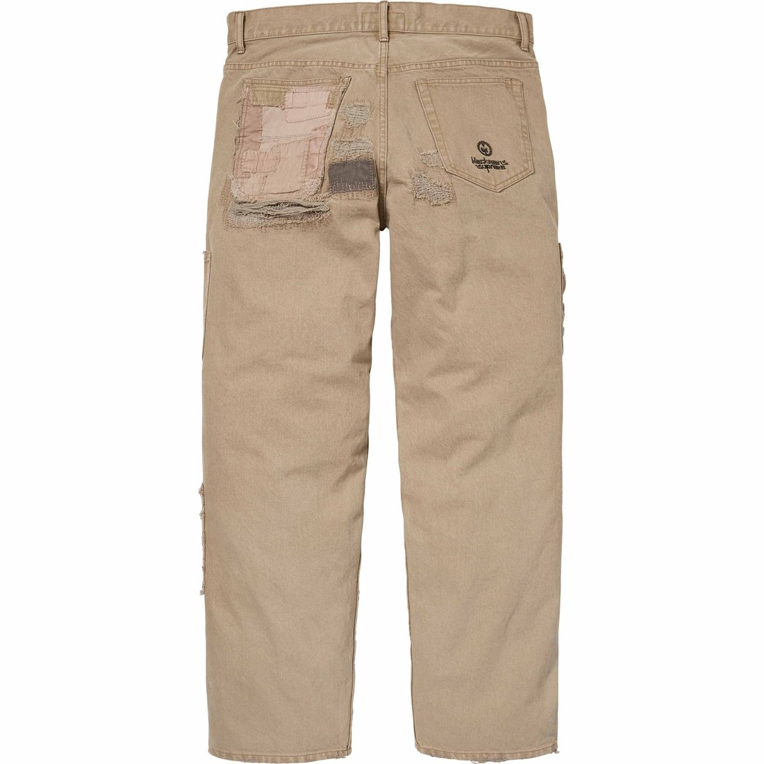 Details on Supreme blackmeans Mended Loose Fit Jean Dirty Tan from fall winter
                                                    2023 (Price is $398)