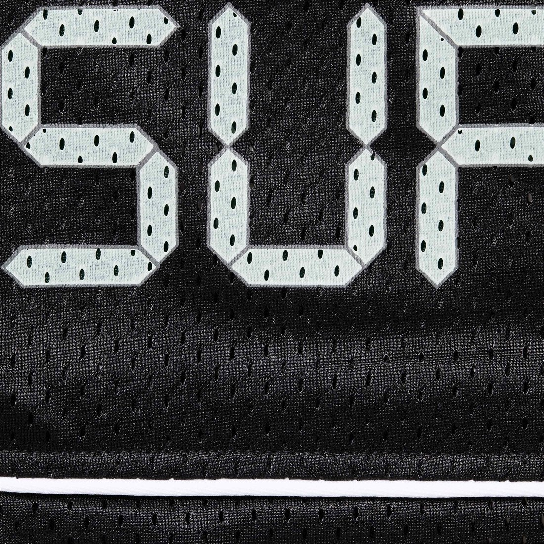 Details on Supreme Bounty Hunter Mesh Moto Jersey Black from fall winter
                                                    2023 (Price is $128)