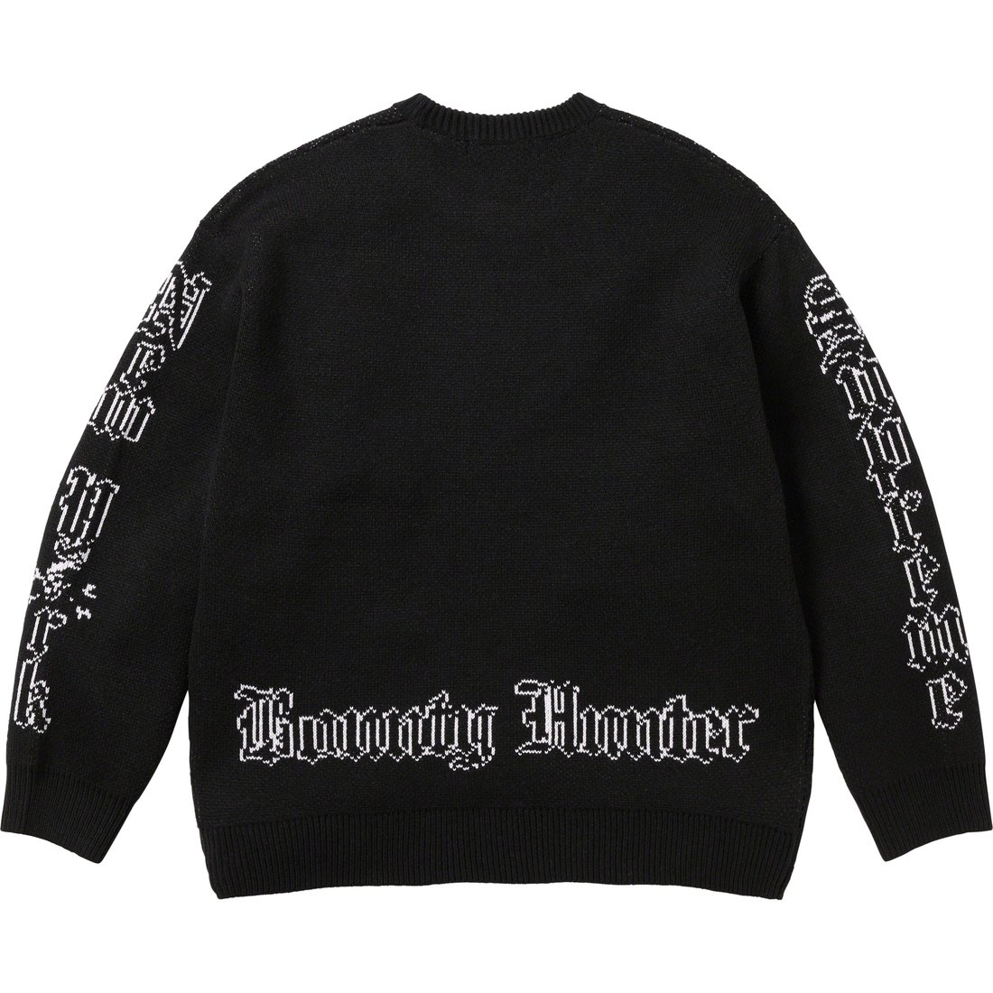 Details on Supreme Bounty Hunter Sweater Black from fall winter
                                                    2023 (Price is $168)