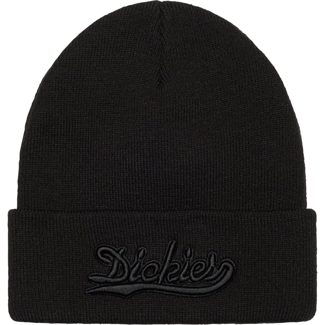 Details on Supreme Dickies Beanie Black from fall winter
                                                    2023 (Price is $40)