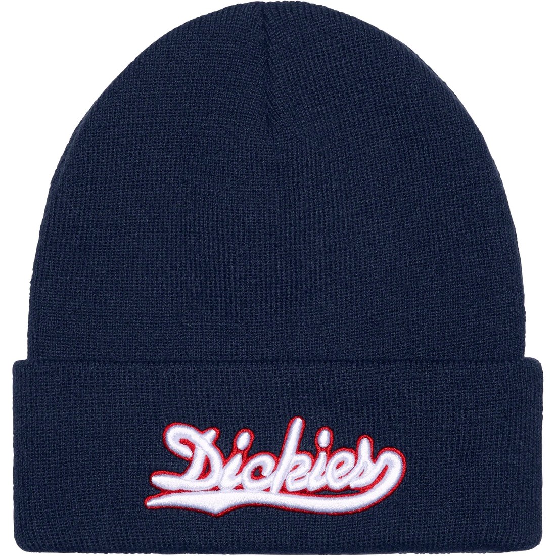 Details on Supreme Dickies Beanie Navy from fall winter
                                                    2023 (Price is $40)