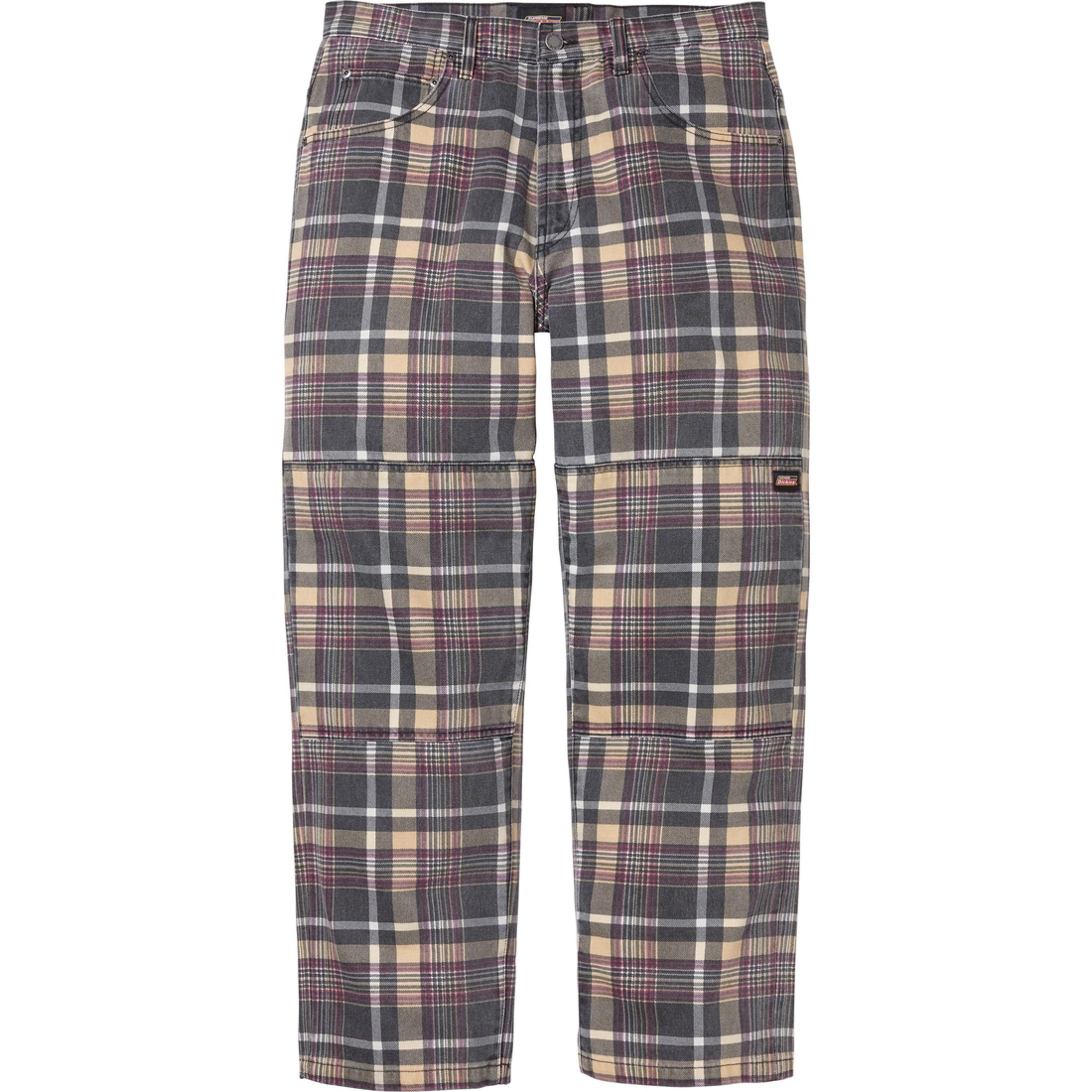 Supreme Supreme Dickies Double Knee Baggy Jean (FW23) - Black Plaid - $168