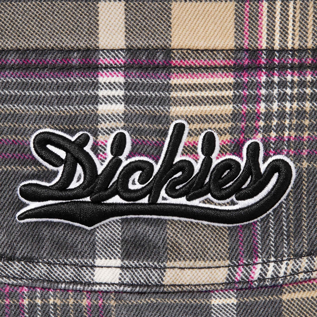 Details on Supreme Dickies Double Knee Baggy Jean Black Plaid from fall winter
                                                    2023 (Price is $168)