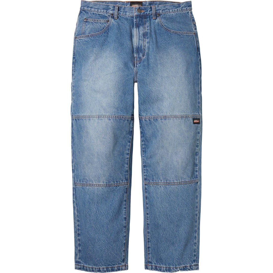 Details on Supreme Dickies Double Knee Baggy Jean Washed Indigo from fall winter
                                                    2023 (Price is $168)