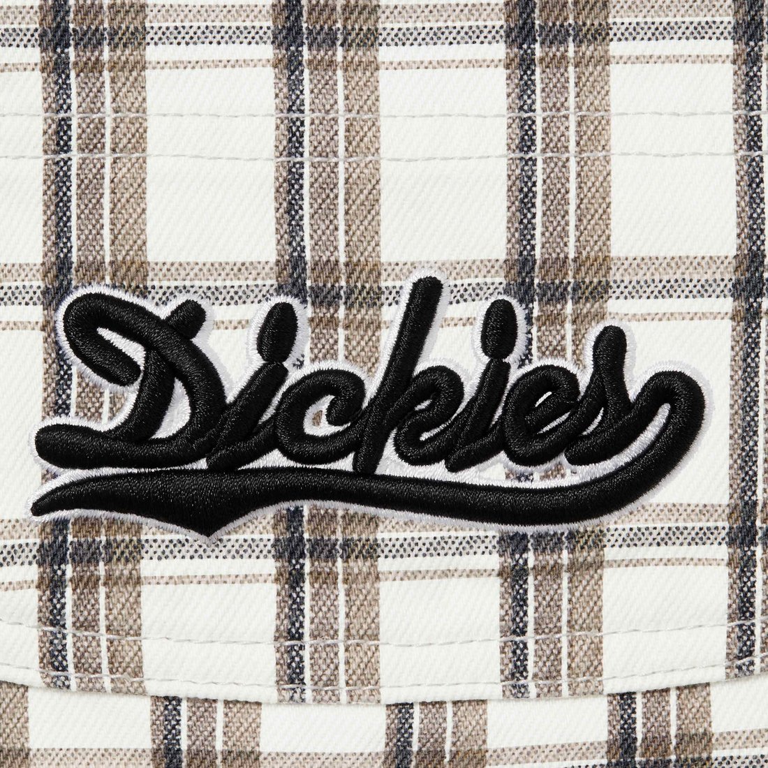 Details on Supreme Dickies Double Knee Baggy Jean White Plaid from fall winter
                                                    2023 (Price is $168)