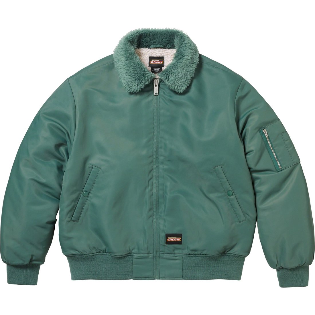 Details on Supreme Dickies Fur Collar Bomber Jacket Work Green from fall winter
                                                    2023 (Price is $228)