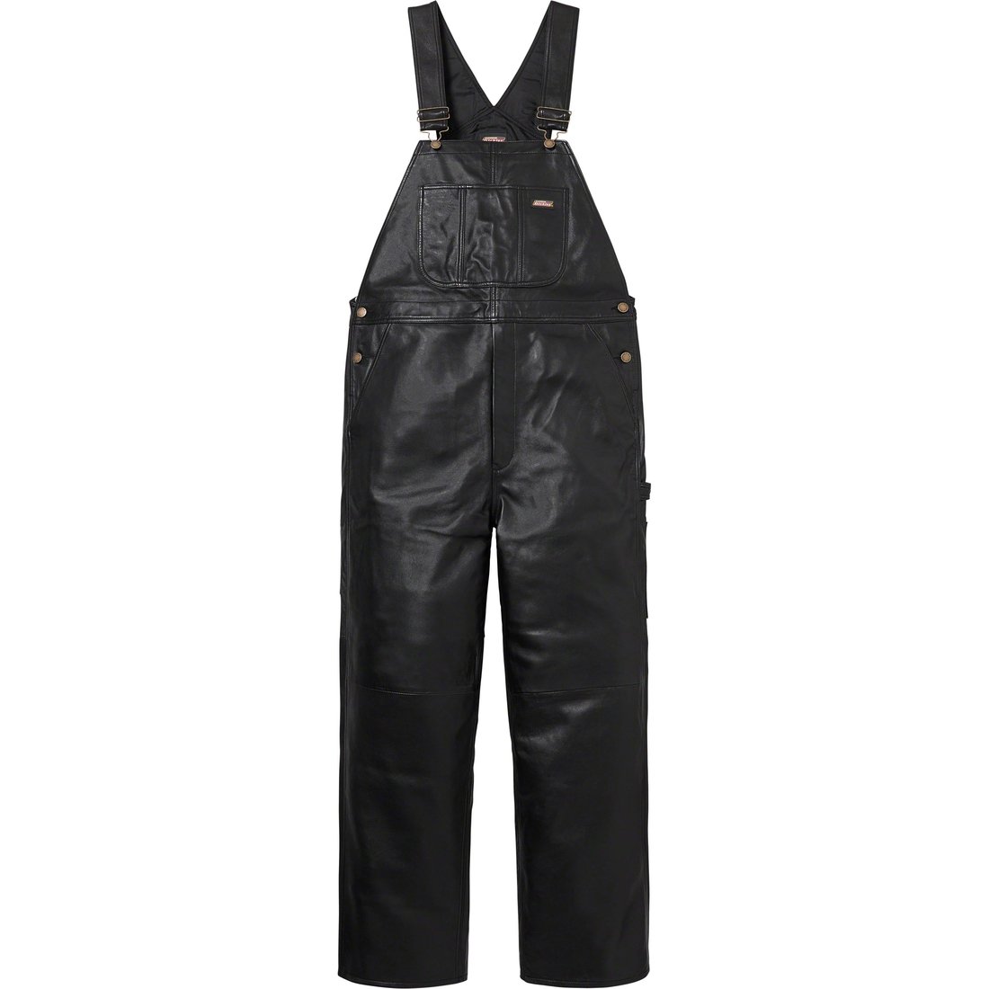 Details on Supreme Dickies Leather Overalls Black from fall winter
                                                    2023 (Price is $448)