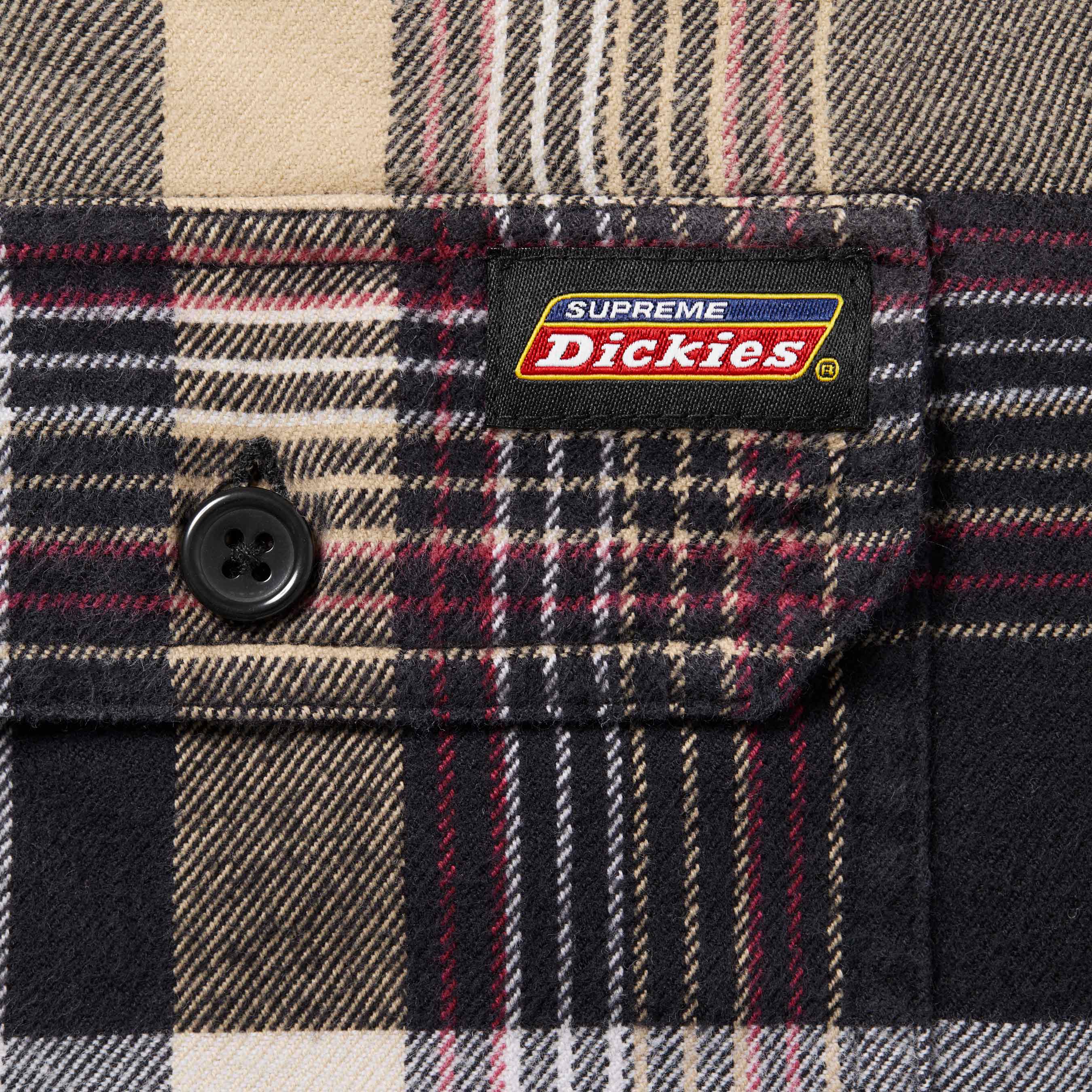 Dickies Plaid Hooded Zip Up Shirt