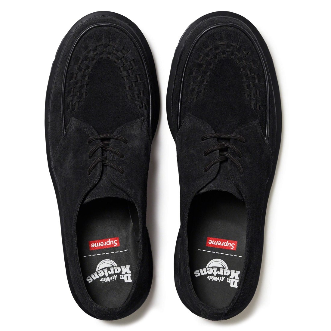 Details on Supreme Dr. Martens Ramsey Creeper Black from fall winter
                                                    2023 (Price is $188)