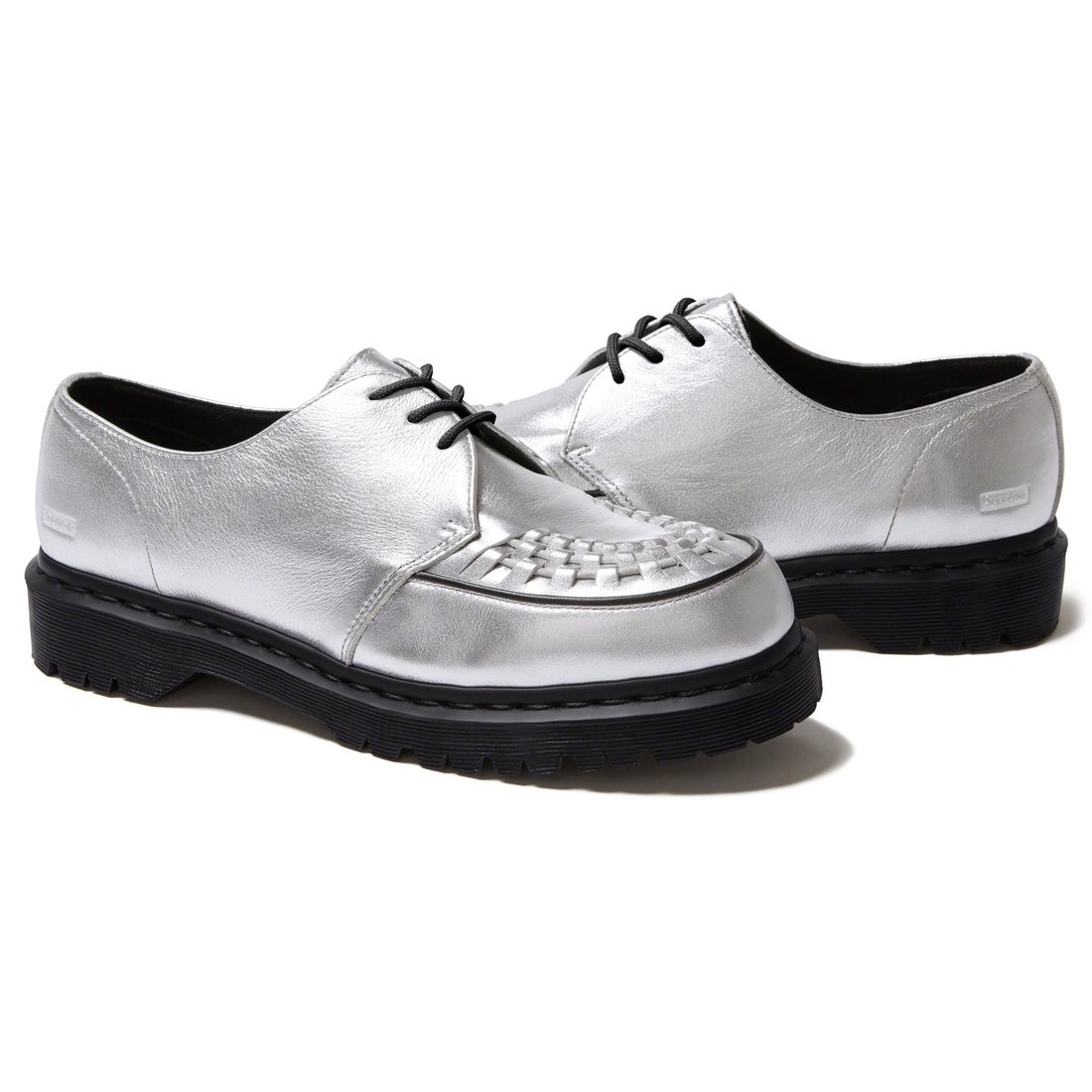 Details on Supreme Dr. Martens Ramsey Creeper Silver from fall winter
                                                    2023 (Price is $188)