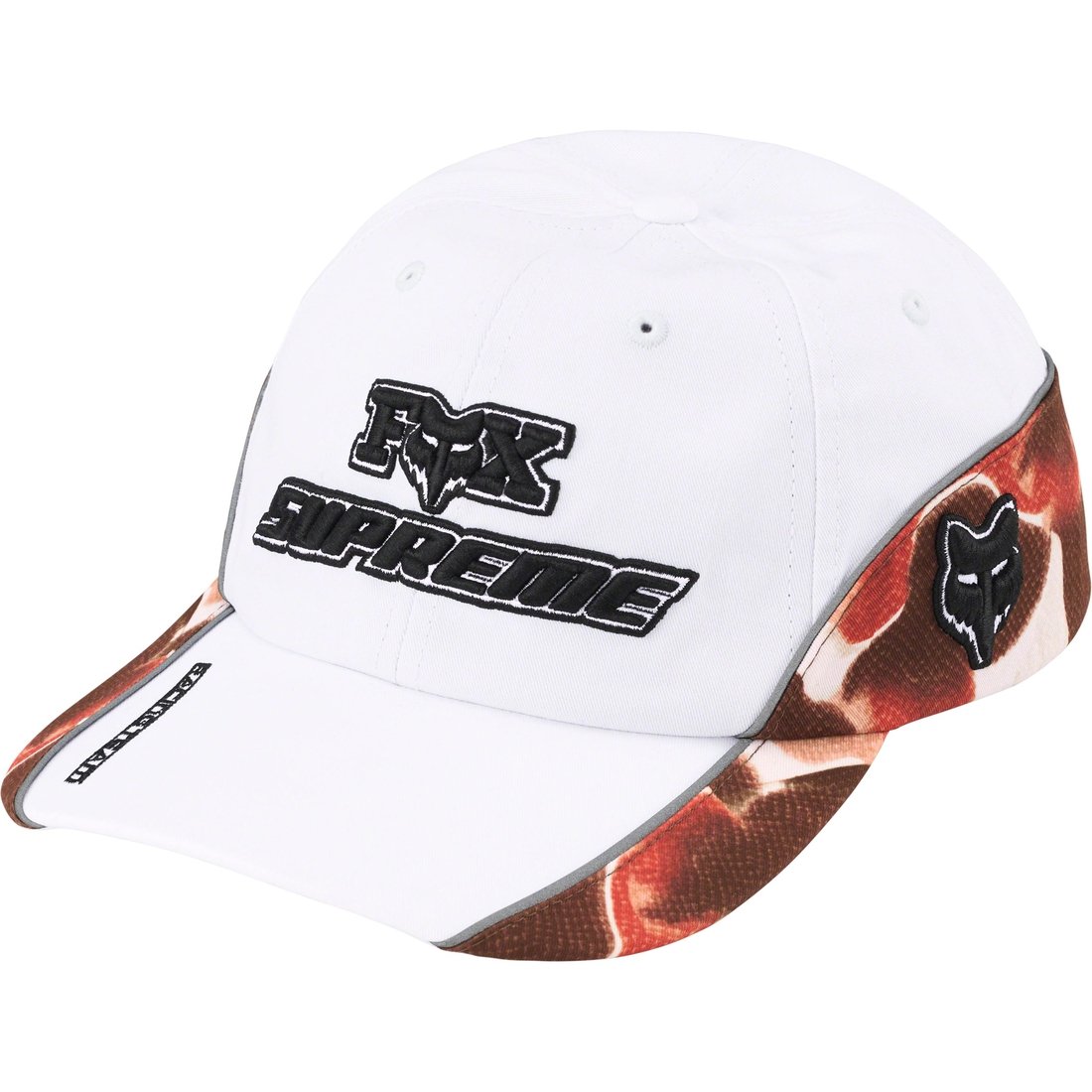 Details on Supreme Fox Racing 6-Panel White from fall winter
                                                    2023 (Price is $58)