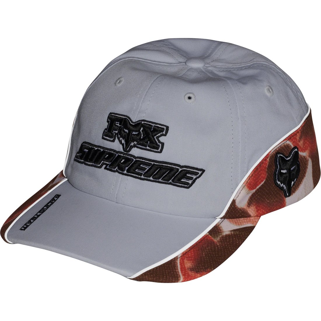 Details on Supreme Fox Racing 6-Panel White from fall winter
                                                    2023 (Price is $58)