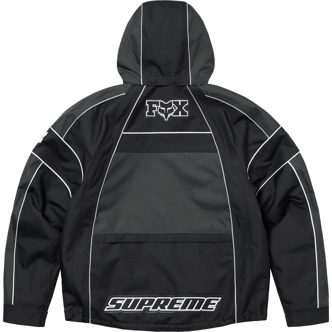 Details on Supreme Fox Racing Jacket Black from fall winter
                                                    2023 (Price is $348)