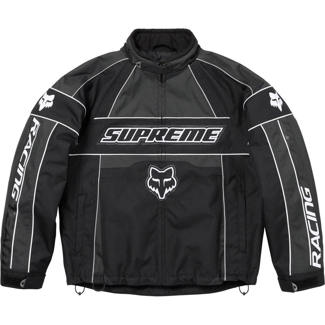 Details on Supreme Fox Racing Jacket Black from fall winter
                                                    2023 (Price is $348)