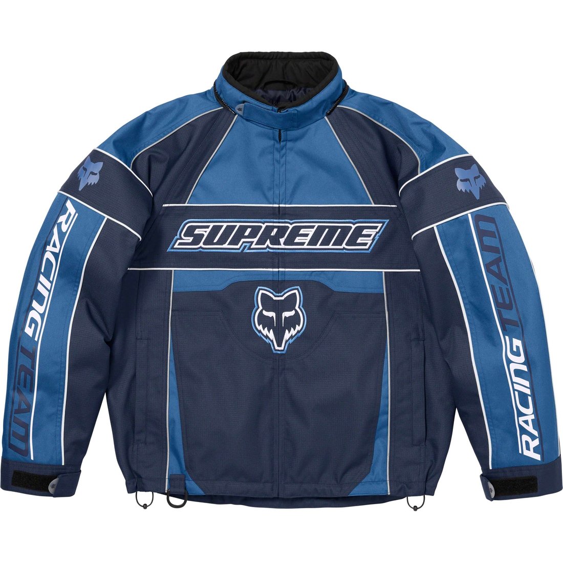 Details on Supreme Fox Racing Jacket Blue from fall winter
                                                    2023 (Price is $348)