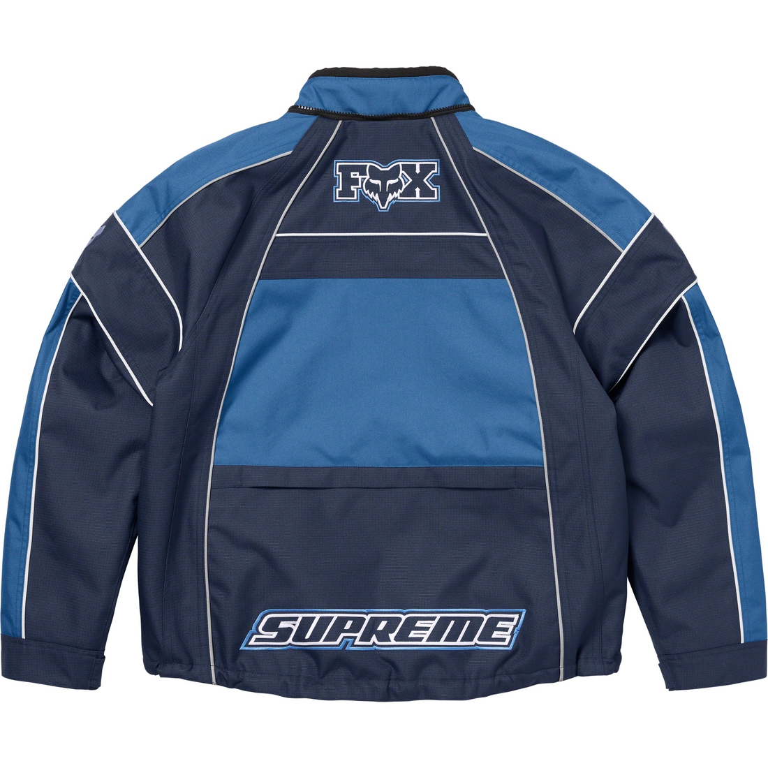 Details on Supreme Fox Racing Jacket Blue from fall winter
                                                    2023 (Price is $348)