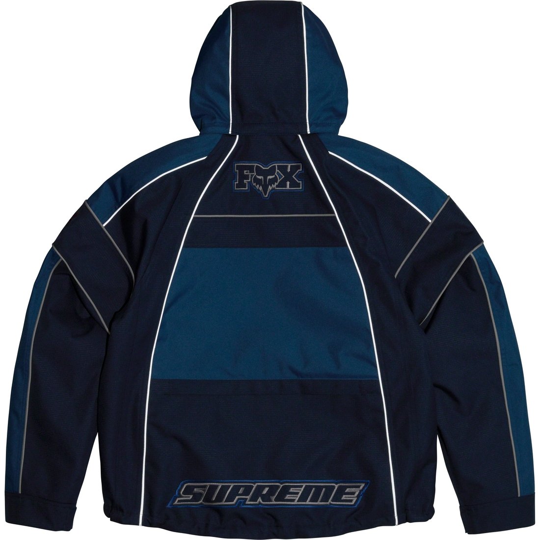 Details on Supreme Fox Racing Jacket Blue from fall winter
                                                    2023 (Price is $348)