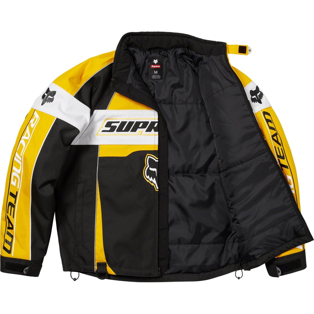 Details on Supreme Fox Racing Jacket Yellow from fall winter
                                                    2023 (Price is $348)