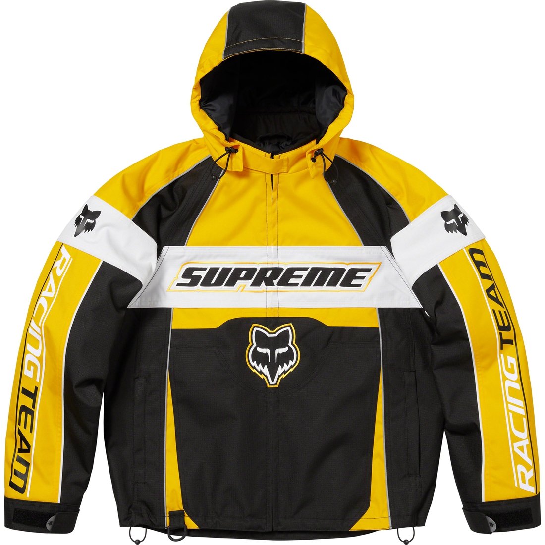 Details on Supreme Fox Racing Jacket Yellow from fall winter
                                                    2023 (Price is $348)