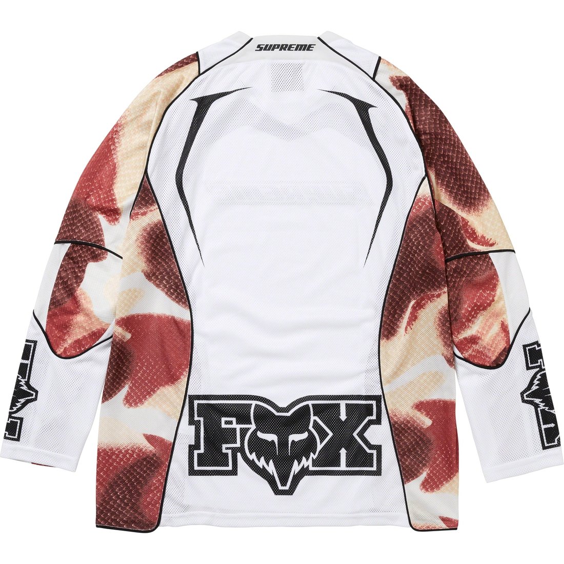 Details on Supreme Fox Racing Jersey White from fall winter
                                                    2023 (Price is $148)