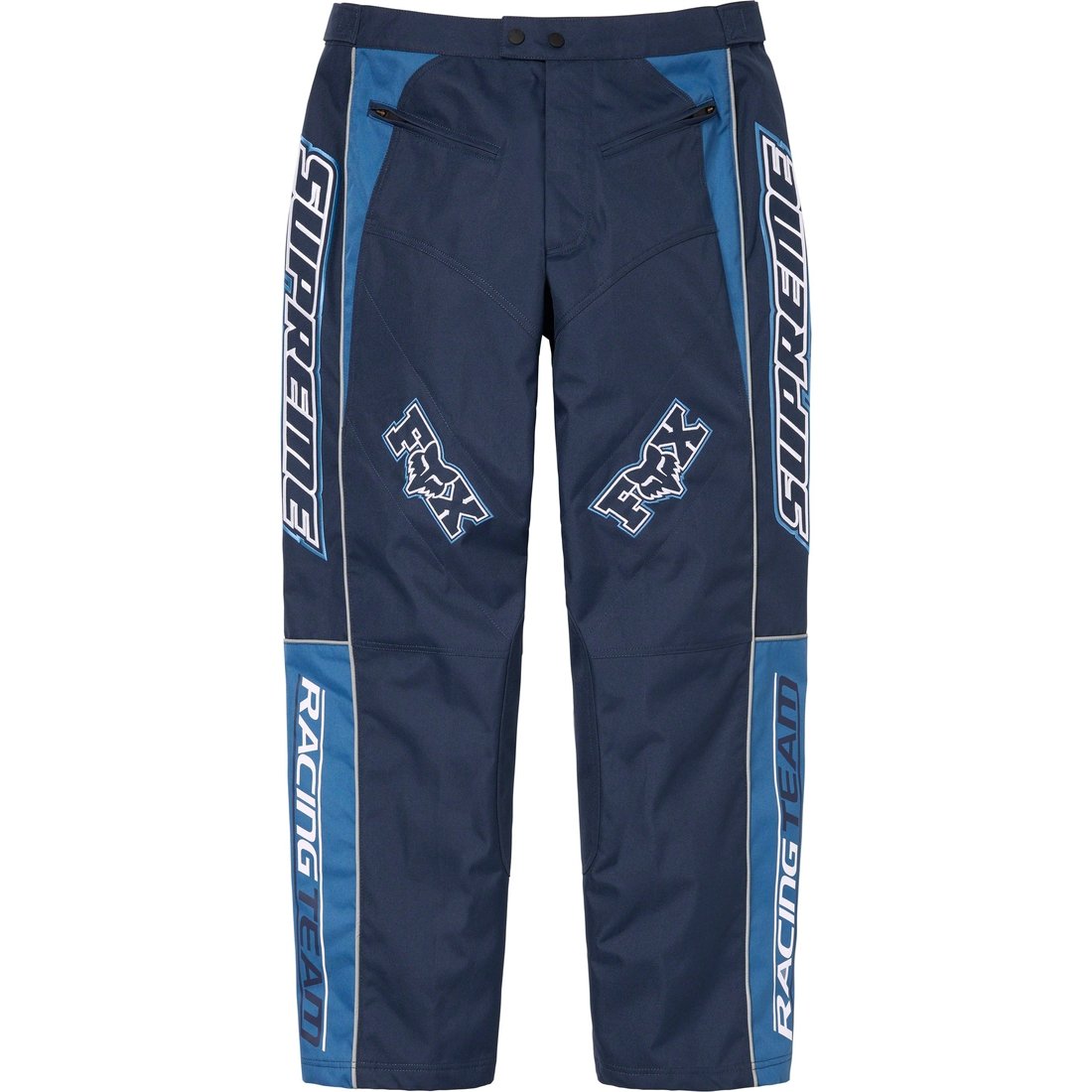 Details on Supreme Fox Racing Pant Blue from fall winter
                                                    2023 (Price is $278)