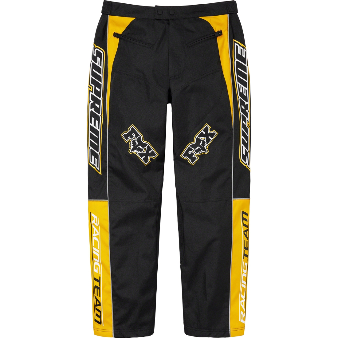 Details on Supreme Fox Racing Pant Yellow from fall winter
                                                    2023 (Price is $278)
