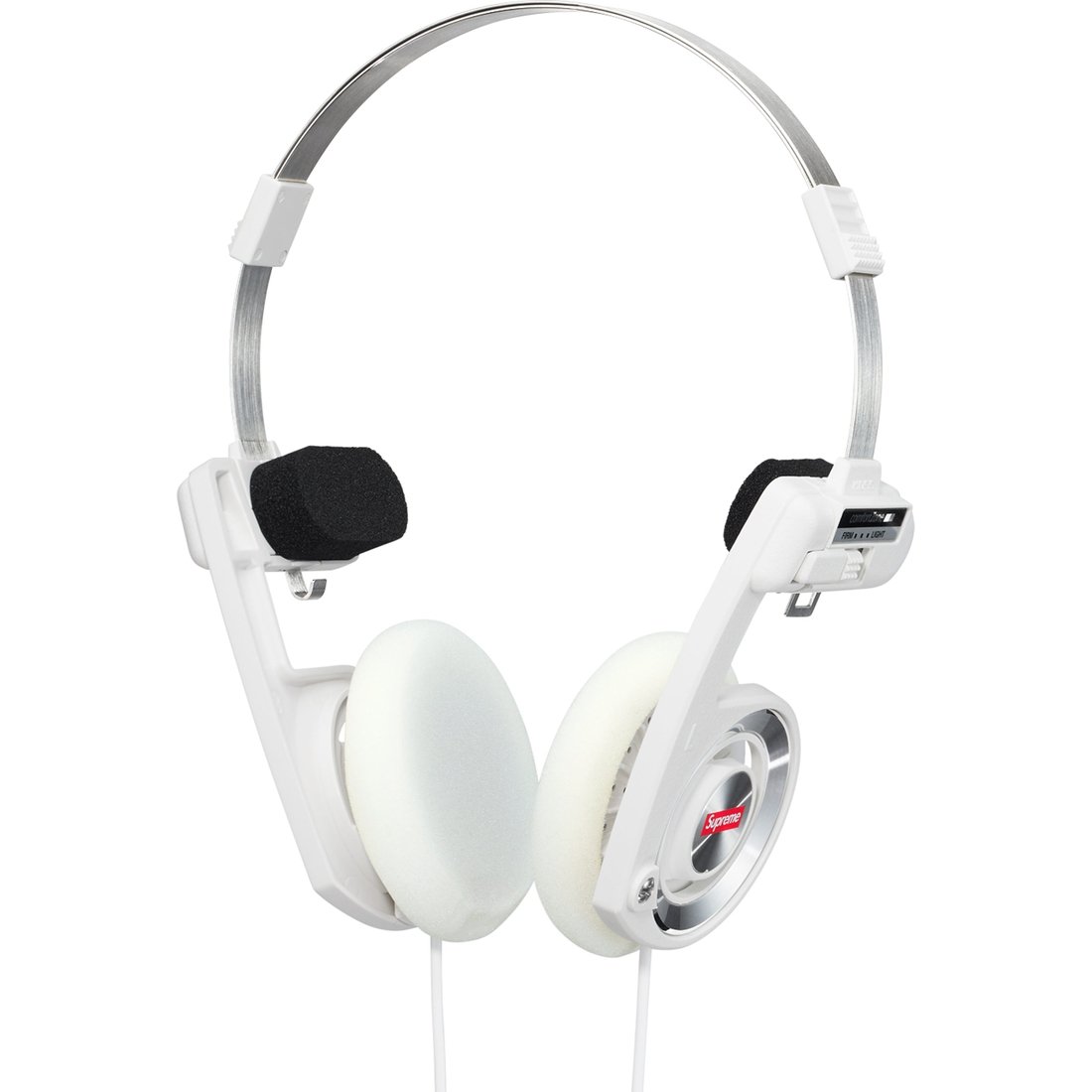 Details on Supreme Koss PortaPro Headphones White from fall winter
                                                    2023 (Price is $68)