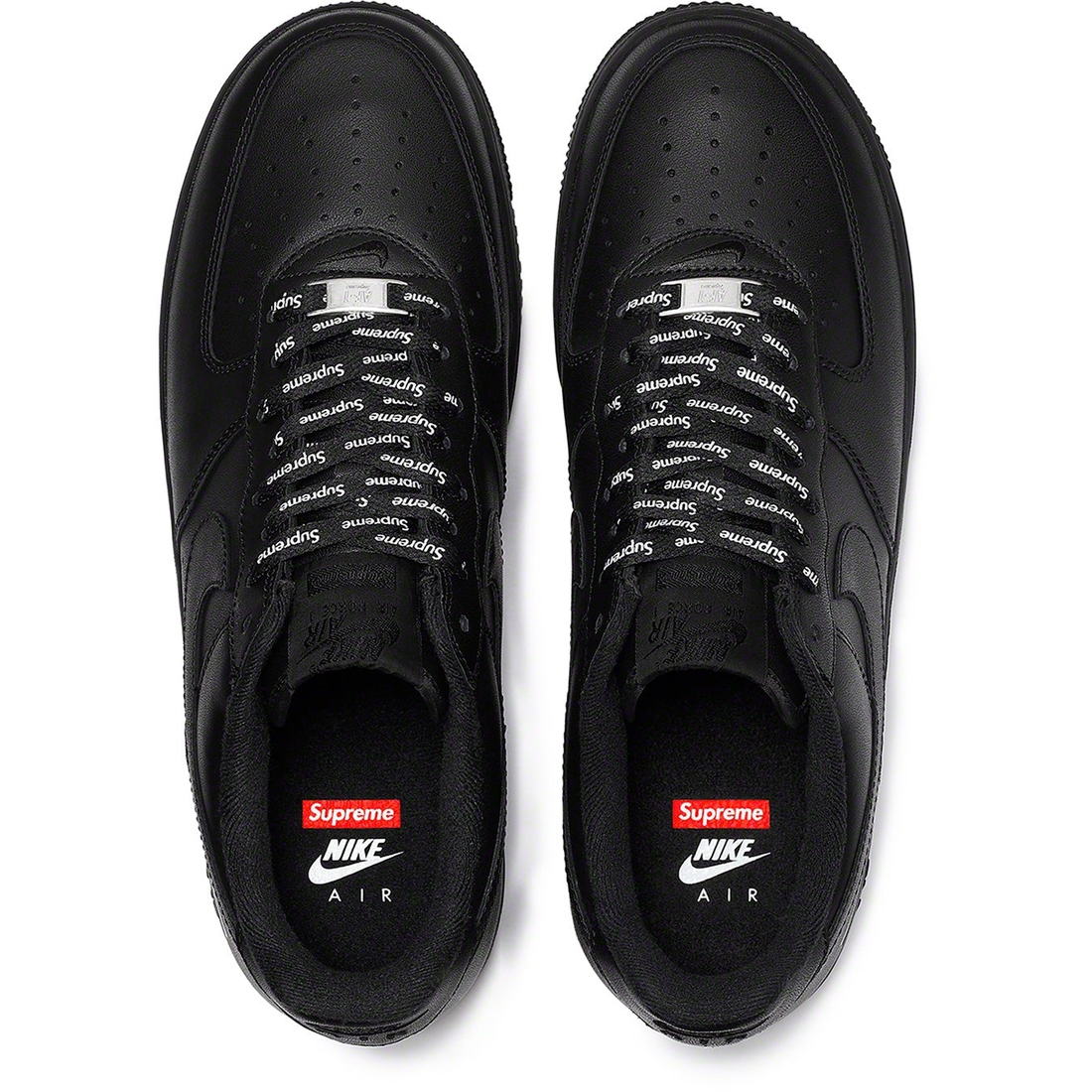 Details on Supreme Nike Air Force 1 Low Black from fall winter
                                                    2023 (Price is $118)