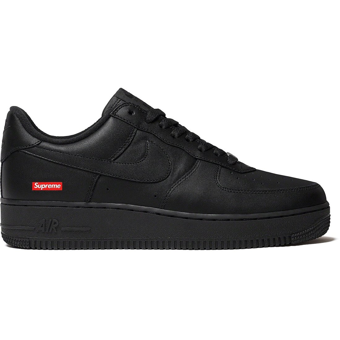 Details on Supreme Nike Air Force 1 Low Black from fall winter
                                                    2023 (Price is $118)
